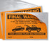 SmartSign 50-Pack Write-On Final Warning Parking Violation Stickers, 5" x 8", Fluorescent Orange