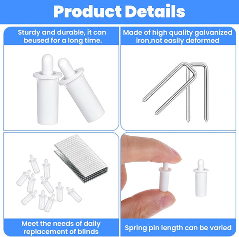 Set 20PCS 20PCS Plantation Shutter Repair Kit Includes Spring Loaded Shutter Repair Pins and Plantation Shutters