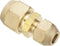PATIKIL 3/8" to 5/8" Pipe Extension Joint Connector, 2pcs Brass Coupler Adapters with 4pcs Flare Nuts for Refrigeration