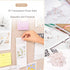 Foldable Large Felt Bulletin Board, 36'' x 18'', Decorative Display Board with 35 Rose Pins for Home, Office