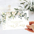 50 Pack Whaline Floral Wedding Thank You Cards Flower with Eucalyptus Leaves Mr & Mrs Thank You Greeting Note Cards