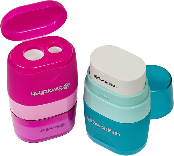 Swordfish "Twin Combo" Pencil Sharpener and Eraser