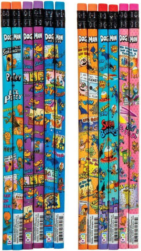 Raymond Geddes Dog Man Pencils With Erasers (Pack of 36) by GEDDES