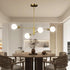 EUGITRAINS 4-Lights (Bulbs Gold Modern Sputnik Chandelier, Mid Century Chandeliers Flush Mount Sputnik Lights Fixture
