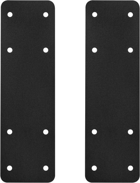 2pcs Post to Beam Connectors, 10"X3" Straight Steel Flat Plate, Black Powder Coated I Strap for Wooden House Repair