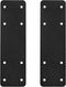 2pcs Post to Beam Connectors, 10"X3" Straight Steel Flat Plate, Black Powder Coated I Strap for Wooden House Repair