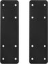 2pcs Post to Beam Connectors, 10"X3" Straight Steel Flat Plate, Black Powder Coated I Strap for Wooden House Repair