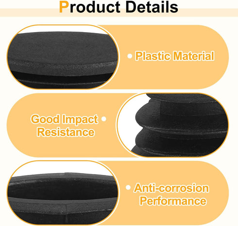 10Pcs 40x20mm uxcell Plastic Hole Plugs, Olive Shape Pipe Tubing End Cap, Pipe Tube Insert Cap, Table Chair Leg Hole