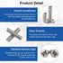 MroMax M5-0.8x90mm Pan Head Phillips Machine Screws - 304 Stainless Steel Metric Cross Head Screws Bolts Fasteners