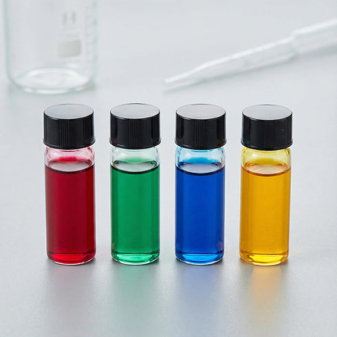 1 4ml 144pcs/pk PEKYBIO Dram Small Glass Vials with Caps, Leak Proof, with PTFE/White Silicone Liners, Mini Glass Jars