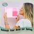 Desktop Thickened Acrylic Dry Erase Board, 12"x10" - Tabletop Planner Board with Stand, Frameless Pink White Board