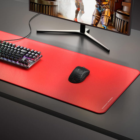 Pulsar - Paracontrol XXL Esports Level Premium Gaming Mouse Pad V2 - Medium to High Speed, 35 x 16 in (XXL, Red)