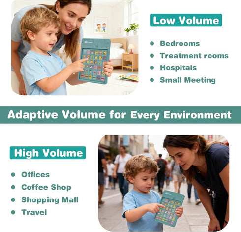 Xylira Communication 36 Preset 6 AAC Device for Autism & Nonverbal Kids and Adults, Tool for Home & School Buttons