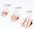 Binder Clips Paper Clamps, Assorted Sizes Set (Small, Medium, Large) for Office School and Home Supplies (Rose Gold) by YOPINK