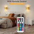 Set 13 Dimmable Lightess RGB Rechargeable Wall Sconces of Two with Remote Control, Colors LED Cordless Wall Lights