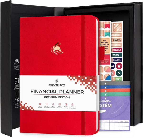 Clever Fox Budget Planner Premium Edition Expense Tracker Notebook + 5 Cash