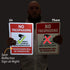 SmartSign 14 x 10 inch “No Trespassing” Metal Sign - Property Protected by Surveillance, Red, Black and White