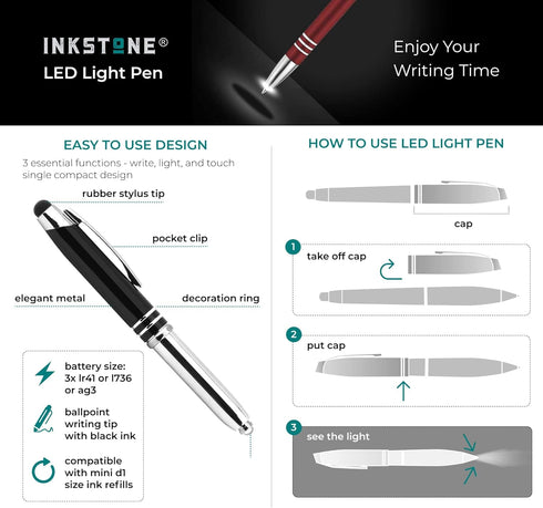 John 3:16 Religious Bible Gift Pen, Illuminated Writing Tip and Stylus for Men Women