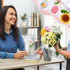 6 Set 5.91" Frienda Teacher Appreciation Gifts Crochet Flowers with Greeting Cards and Bows Knitted Sunflowers Daisy