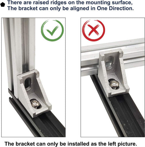 20 Sets 1.5" x 1.5" 1515 Series Aluminum Extrusion Profiles Connector, 20pcs Bracket with T Nuts Screw Bolts