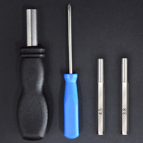 Triwing Screwdriver Set with 5 Pack CR2032 Batteries, 3.8 mm & 4.5 mm Security Screwdriver Game Bit Tool Set for NES,