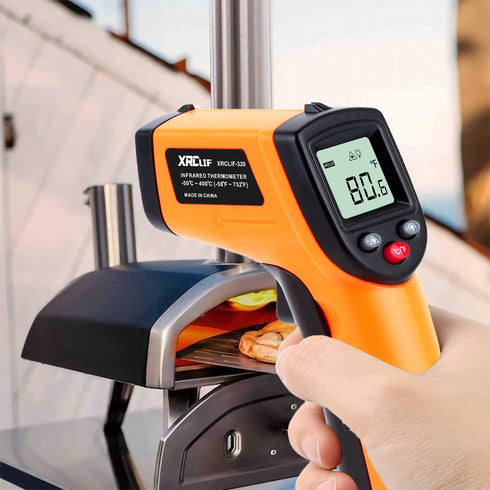 Digital Infrared Thermometer Tool Gun with Adjustable Emissivity Non-Contact Laser Temperature Gun for Cooking