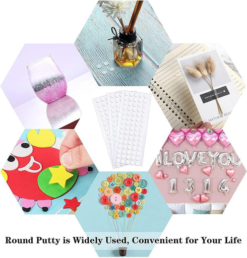 JANYUN 560 Pieces Double Sided Sticky Dots, Removable Round Putty Small Stickers for School and Festival Decoration
