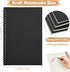 Epakh 36 Pack Blank Unlined Spiral Notebook, A5 Soft Cover Memo Notepad, 100 Pages, 8.3 x 5.5 Inches (Black)