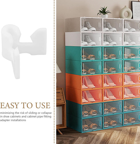 40pcs Shoe Shelf Brackets - DIY Shoe Rack Pipe Connector Support - Wardrobe Cabinet Organizer Fittings - Wire Rack
