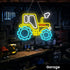 Generic Dimmable Tractor Neon Sign Wall Decor, Cartoon Farm LED Wall Light, USB Powered Neon Lamp, Boys Bedroom