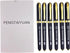 Fengtaiyuan 038P18Prox6, Gel Pens, Black Ink, Ultra FIne 0.38mm, Writting Pens, Smooth, 6 Pack (038P18Prox6)