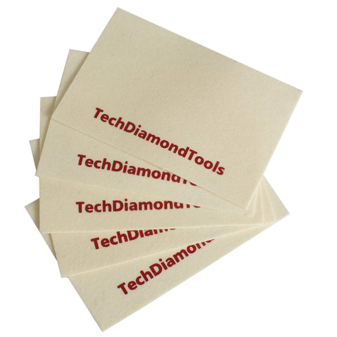 A Set of 3 Wool Cloths for Buffing or Polishing with TechDiamonTools Diamond Pastes