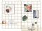 Grid Wire Board for Memo Picture Panel, Wall Decoration for Room Office, Photo Hanging Art Display Organizer