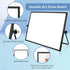 Dry Erase White Board, 16 x 12 Inch Magnetic Whiteboard with Stand, Portable Double-Sided Easel, 10 Markers, 4 Magnets,