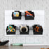 6 Pack Slatwall Bins with Hooks Set, Wall Mounted Storage Bins for Organizing Accessories, Tools, Office, Black