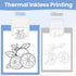 NHOWIN 4 Sticker Printer, Portable Thermal Bluetooth Inkless Label Maker with Roll Paper, Mini Sticker Maker Machine