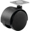 Shepherd Hardware 9417 2-Pack Office Chair Caster, Twin Wheel, 1-1/2-Inch Sq. Plate, 75lb Load Capacity, Black