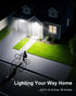 RUNBARRY 188 4200LM 6500K 3 IP65 120V 1 Pack Motion Sensor Outdoor Light, LED Flood Lights Outdoor, Daylight, Modes
