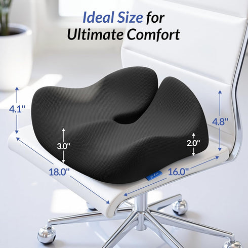 Tailbone ZIKEE Pioneering Seat Cushion for Pressure Relief, Ergonomic Office Chair Cushion for Sciatica, Back
