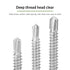 #8 x 1-1/2" Self Drilling Screw, Stainless Steel 410, Flat Head Phillips Wood Screw, 75 Pcs