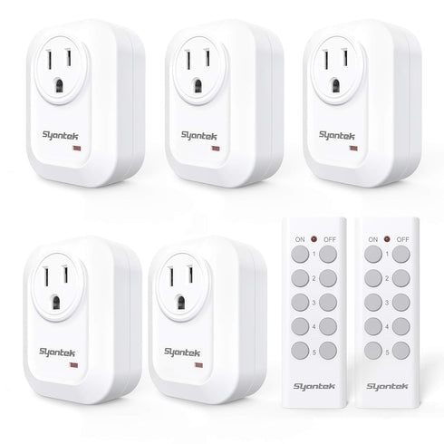 Syantek Upgraded Remote Control Outlet Wireless Light Switch for Household Appliances, Expandable