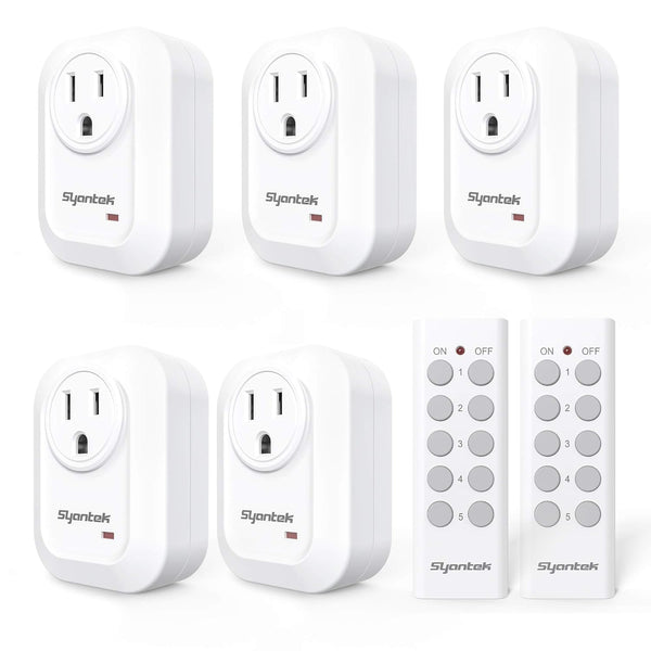 Syantek Upgraded Remote Control Outlet Wireless Light Switch for Household Appliances, Expandable