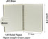 YYaaloa 4pcs A5 Ruled Spiral Notebooks, Brown Soft Cover, 120 Pages, 5.7" x 8.3" Cream Paper
