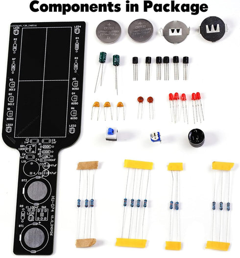 Metal Detector Soldering Project Kit- DIY Soldering Practice Kit with Handheld Non-Contact Detection Module, Electronic