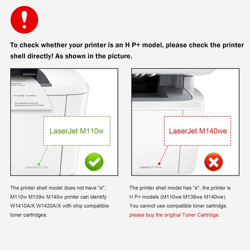Not Compatible with M110we M139we M140we Printer, CHIP 141X W1410X (W1410A 141A) Compatible Toner Cartridge Black