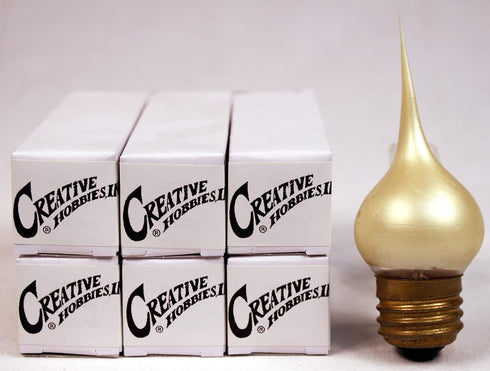 7194PSA Bulbs, 7.5 Pack 6 Bulbs Creative Hobbies Large Medium Base Champagne Silicone Light Watt, Individually Boxed