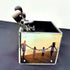 HESIN Acrylic Photo Block Cube Pen Holder, 4-Side Desktop Storage Organizer for Office, Home, Kids, 5" x 5" Photo Frame