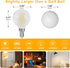 Decoaui E12 G16 Bulbs, Bulb, 6W (60W 600 4000K Dimmable, 6 Pack LED Globe Light Small Golf Ball Size Round Equivalent)