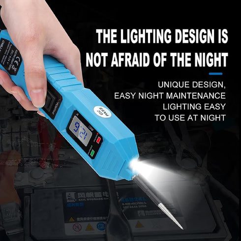 3.5-36V Automotive Circuit Tester DC with LCD Display Dual Color Polarity Indicator Illuminating Lights Fuse Tester