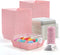 Rocutus 100 Pack Cake Boxes, Take Out Bakery Boxes, Pink Charcuterie Boxes for Cake Packaging, Desserts, Pastry,